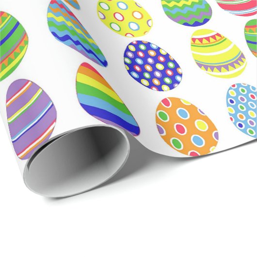 Papier Cadeau Easter eggs wrapping (Coin rond)