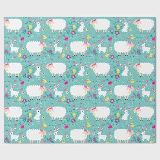 Papier Cadeau Easter Lambs (Plat)