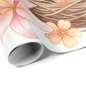 Papier Cadeau Easter Nest with Eggs (Coin rond)