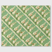 Papier Cadeau EASTER WHITE RABBIT ORCHESTRA Music Making Rabbits (Plat)