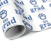 Papier Cadeau Eastern Illinois Panthers Empreinte de patte & EIU (Coin rond)