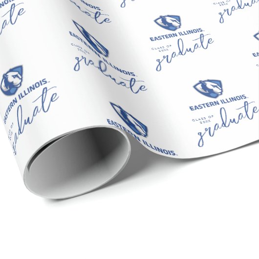 Papier Cadeau Eastern Illinois Panthers Head and Wordmark Logo (Coin rond)