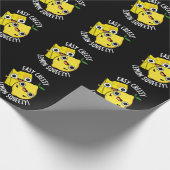 Papier Cadeau Easy Cheesy Lemon Squeezy Funny Food Pun Dark BG (Coin)
