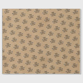 Papier Cadeau Easy Custom Logo Motif Faux Rustic Brown Kraft (Plat)