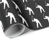 Papier Cadeau Eat Sleep Golf (Coin rond)