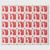 Papier Cadeau Eat Sleep Golf (Plat)