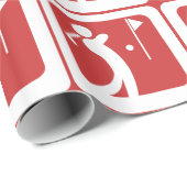 Papier Cadeau Eat Sleep Golf (Coin rond)