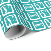 Papier Cadeau Eat Sleep Golf (Coin rond)