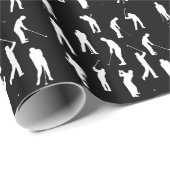 Papier Cadeau Eat Sleep Golf (Coin rond)