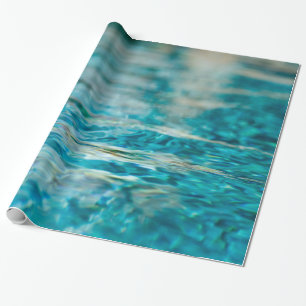 Papier Cadeau Eau Abstraite Blue Green Turquoise Aqua Sea