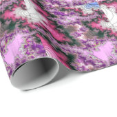 PAPIER CADEAU EAU ABSTRAITE DU FLUX (Coin rond)