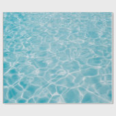 Papier Cadeau Eau bleu cristal ondulante (Plat)