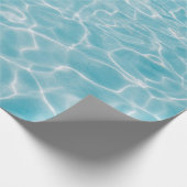 Papier Cadeau Eau bleu cristal ondulante (Coin)