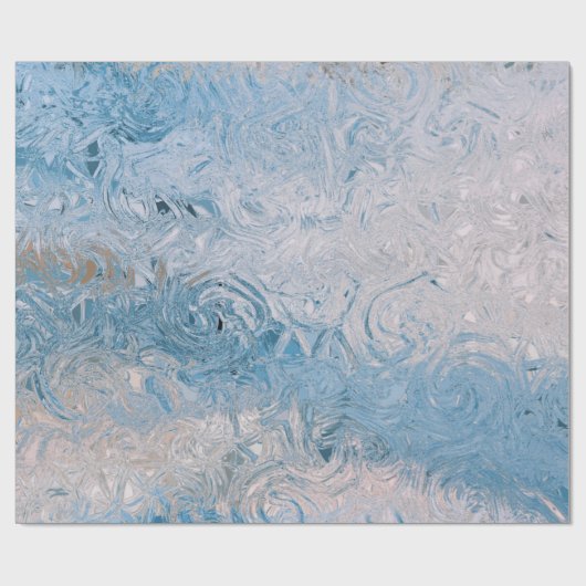 Papier Cadeau Eau bleue (Plat)