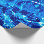 Papier Cadeau Eau Bleue Et Blanche (Coin)