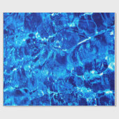 Papier Cadeau Eau Bleue Et Blanche (Plat)
