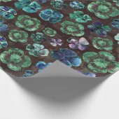 Papier Cadeau Eau Chanceuse Aquarelle Trèfles Verts (Coin)