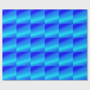 Papier Cadeau Eau claire bleu cuivre pastel abstrait