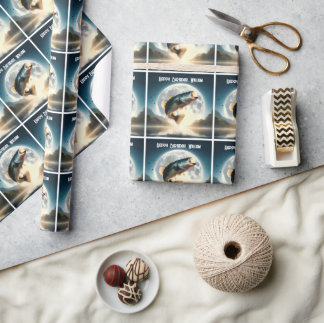 Papier Cadeau Eau de la lune et sauts