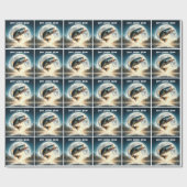 Papier Cadeau Eau de la lune et sauts (Plat)