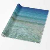 Papier cadeau Eau de mer bleue Crystal Clear (Déroulé)