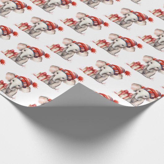 Papier Cadeau Eau de Noël Eléphant (Coin)