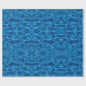 Papier Cadeau Eau de piscine bleu foncé  (Plat)