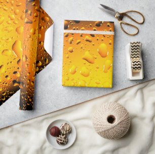 Papier Cadeau Eau jaune Cool élégant goutte bière