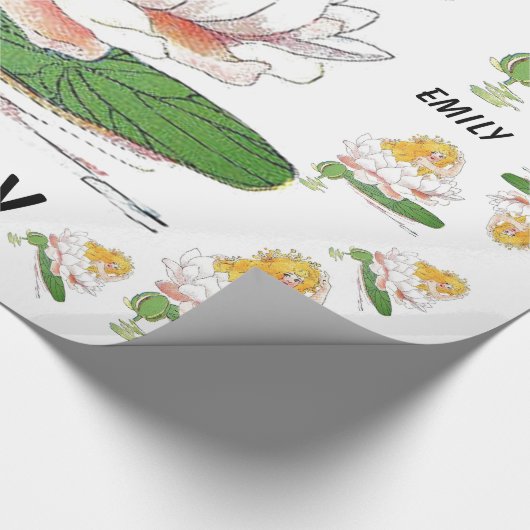 Papier Cadeau Eau Lily Fleur mignonne Enfant Floral Fée Girl (Coin)
