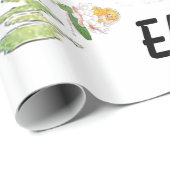 Papier Cadeau Eau Lily Fleur mignonne Enfant Floral Fée Girl (Coin rond)