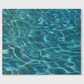 Papier Cadeau eau motif lac océan turquoise bleu vagues (Plat)