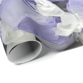 Papier Cadeau Eau salée violet et blanche Taffy (Coin rond)