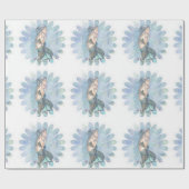 Papier Cadeau Eaux fixes Sirène mère et Baby shower bébé (Plat)