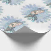 Papier Cadeau Eaux fixes Sirène mère et Baby shower bébé (Coin)