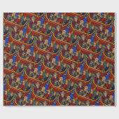 Papier Cadeau Ébat nautique médiéval (Plat)