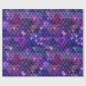 Papier Cadeau Écailles de dragon violet (Plat)