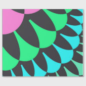 Papier Cadeau Écales bleu clair et vert (Plat)