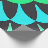 Papier Cadeau Écales bleu clair et vert (Coin)