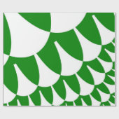 Papier Cadeau Écales vertes et blanches (Plat)