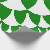 Papier Cadeau Écales vertes et blanches (Coin)