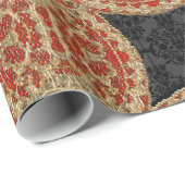 Papier Cadeau Écarlate de Kashmid (Coin rond)