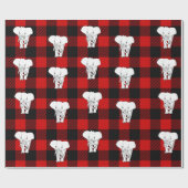 Papier Cadeau Échange Cadeau Blanc Buffalo Plaid (Plat)