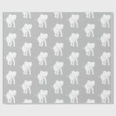 Papier Cadeau Échange Cadeau Eléphant Blanc Cute Jeu de Noël (Plat)