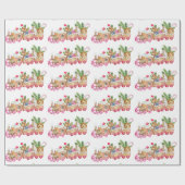 Papier Cadeau Échange de biscuits en pain d'épice fête de Noël (Plat)