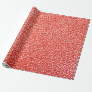 Papier Cadeau Échantillon d'ameublement en cuir orange textureab
