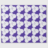 Papier Cadeau Échantillon de vague violette (Plat)