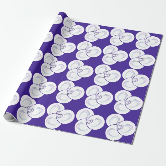 Papier Cadeau Échantillon de vague violette (Déroulé)