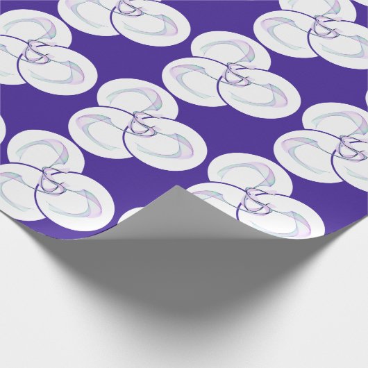 Papier Cadeau Échantillon de vague violette (Coin)