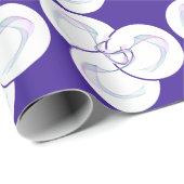 Papier Cadeau Échantillon de vague violette (Coin rond)
