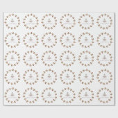 Papier Cadeau Échantillon Rustique Fleurs Roses & Lanterne Fête (Plat)